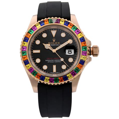 rolex yacht master rainbow for sale|Rolex perpetual yacht master.